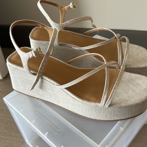 Reformation Assunta Strappy Block Heel Muel Worn Once